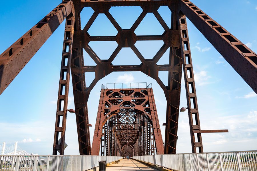 Contact Us - Bridge Leading into Louisville, Kentucky on a Bright Sunny Summer Day